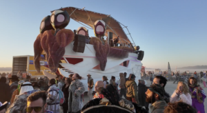 Mobile stage car at Burning Man